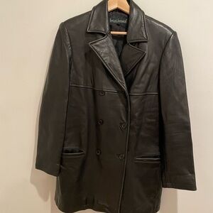 Harve Benard Black Leather Jacket